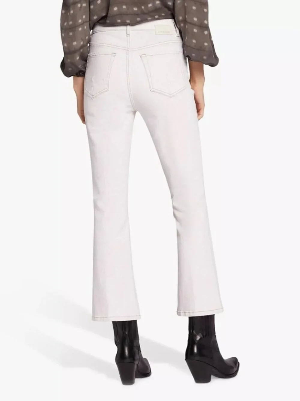 Current/Elliott Jeans Women’s Size 31 Off-White Denim Bootcut High Waisted - Picture 8 of 11